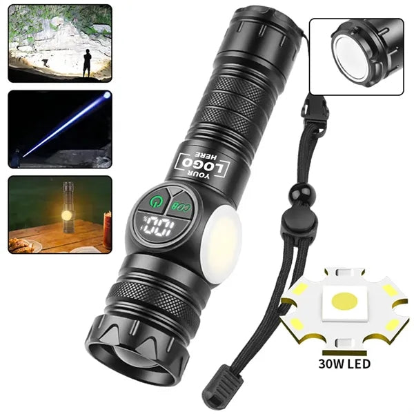Strong Light Long-Range Flashlight Aluminum Alloy Magnetic