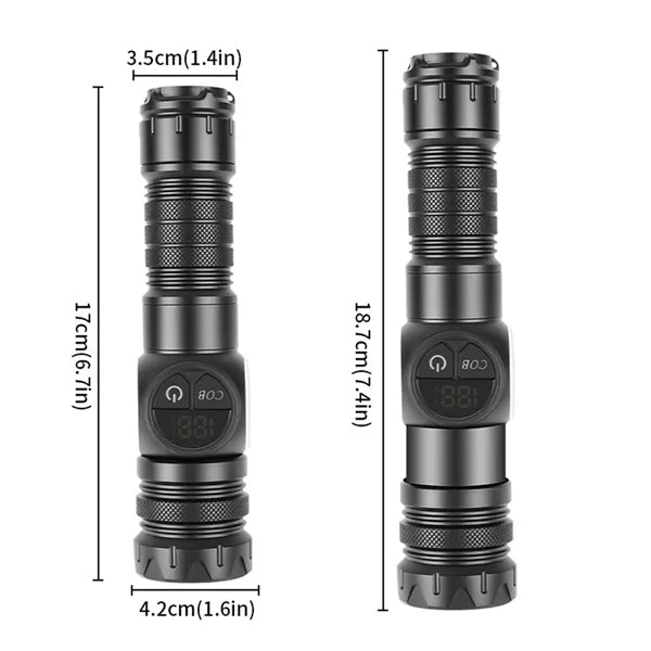 Strong Light Long-Range Flashlight Aluminum Alloy Magnetic