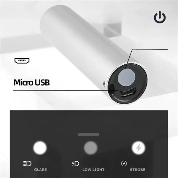 Aluminum Alloy LED Mini Flashlight Rechargeable Outdoor