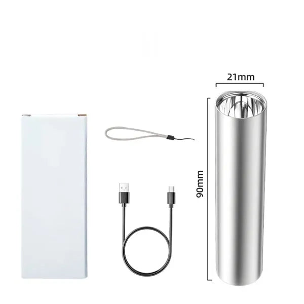 Aluminum Alloy LED Mini Flashlight Rechargeable Outdoor