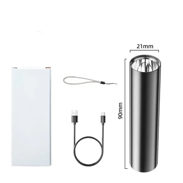 Aluminum Alloy LED Mini Flashlight Rechargeable Outdoor