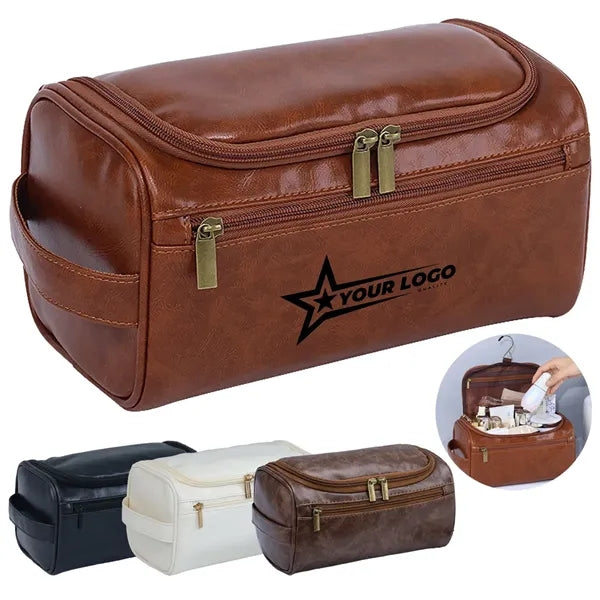 Large Capacity Toiletry Bag Portable PU Waterproof Travel