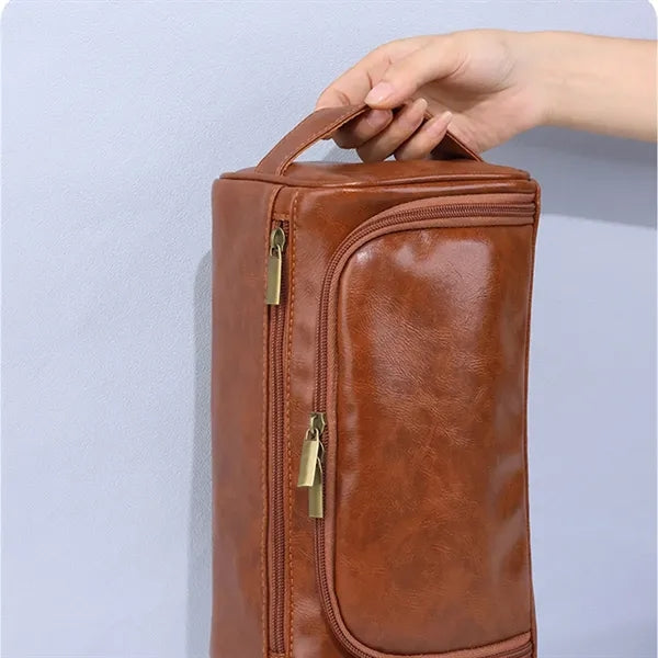 Large Capacity Toiletry Bag Portable PU Waterproof Travel