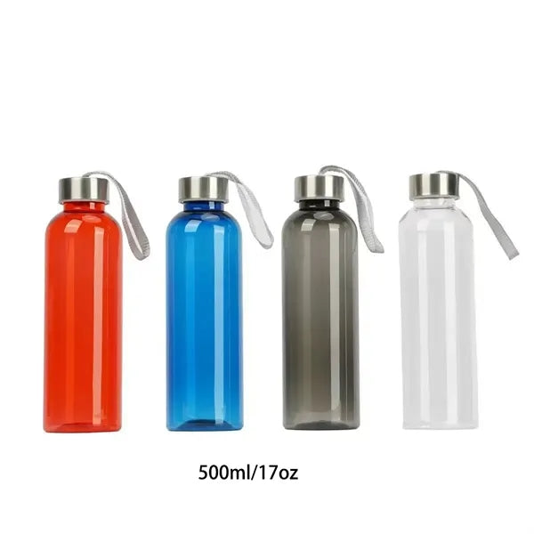 17Oz Sports Water Bottle Transparent Stainless Steel Cap