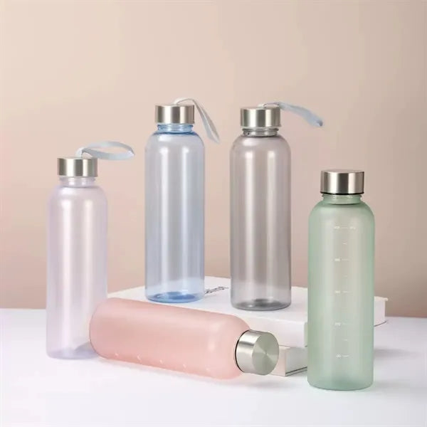 17Oz Sports Water Bottle Transparent Stainless Steel Cap