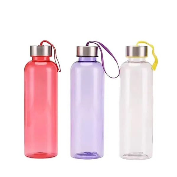 17Oz Sports Water Bottle Transparent Stainless Steel Cap