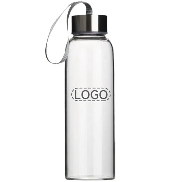 19oz Plastic Drinking Bottle w/ Cover and Rope Handle