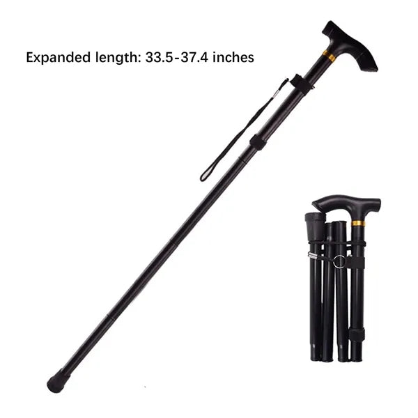 Folding Light Walking Stick Adjustable Aluminum