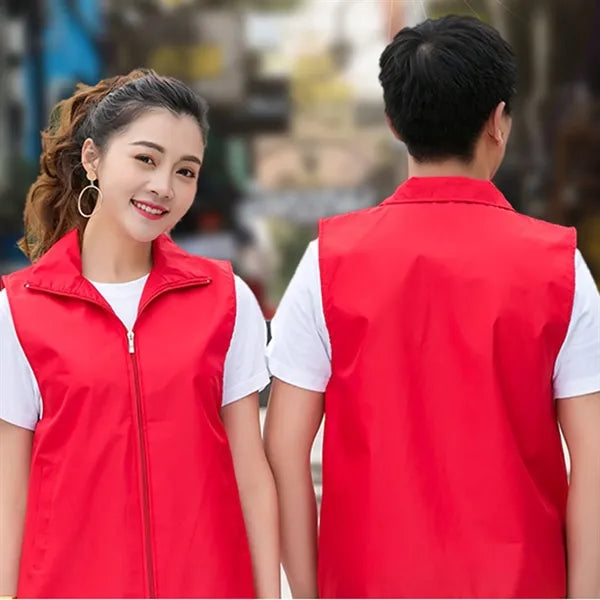 Uniform Volunteer Activity Vest With Full Zipper