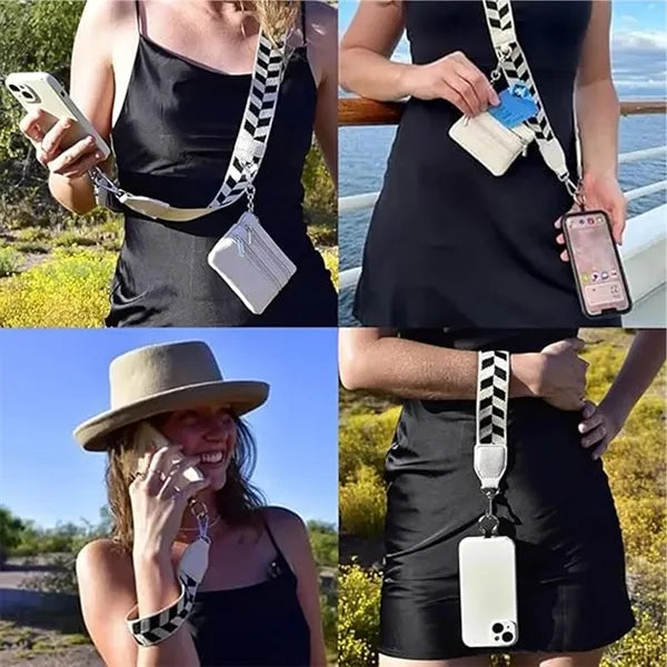 Replaceable Detachable Phone Strap with Purse and Lanyard