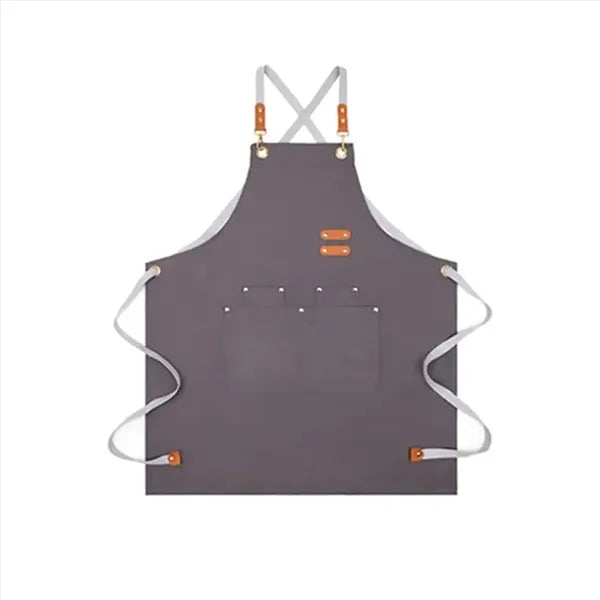 Waterproof Canvas Kitchen Aprons with Detachable Cross Strap