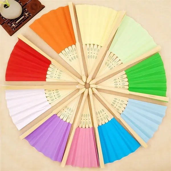 Folding Bamboo Paper Hand Fan