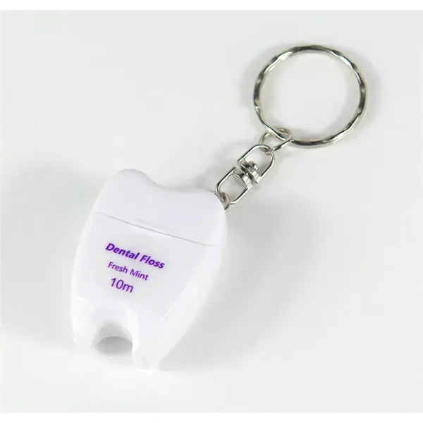Dental Floss Box Small Tooth Shape Keychain