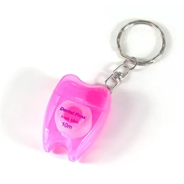 Dental Floss Box Small Tooth Shape Keychain