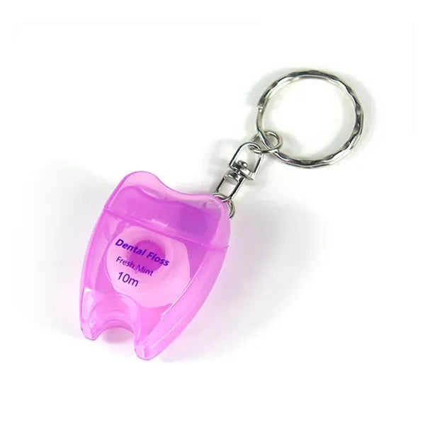 Dental Floss Box Small Tooth Shape Keychain