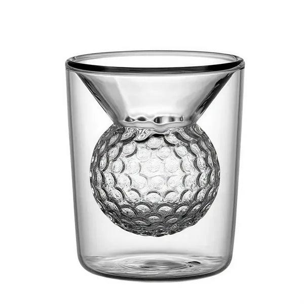 1.7oz Golf Double Layer Wine Glass Transparent Drink Cup