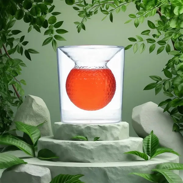 1.7oz Golf Double Layer Wine Glass Transparent Drink Cup