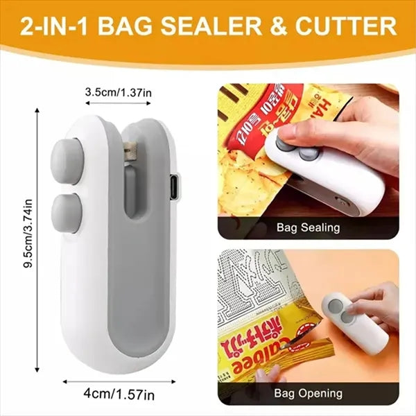 2 in 1 Heat Sealer with Cutter