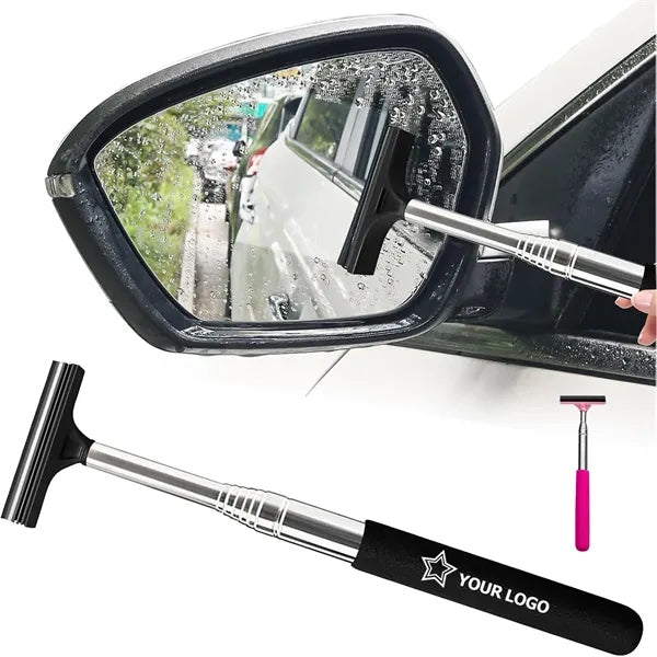 Mini Portable Car Mirror Blade Retractable Wiper