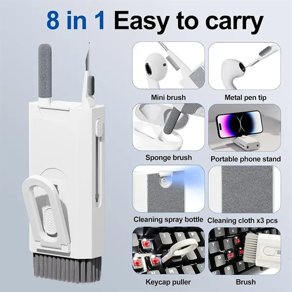 Keyboard Cleaner Multifunctional 8 in 1 Cleaning Brush Kit