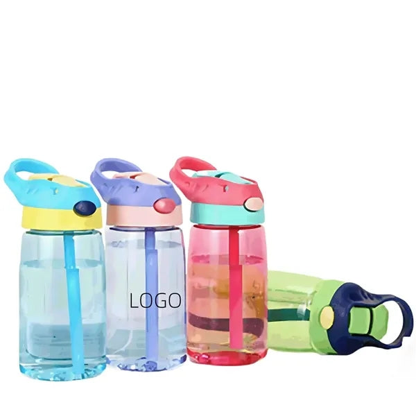 16oz Kids Water Bottle Sippy Cup Plastic Tumblers BPA Free