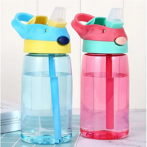 16oz Kids Water Bottle Sippy Cup Plastic Tumblers BPA Free