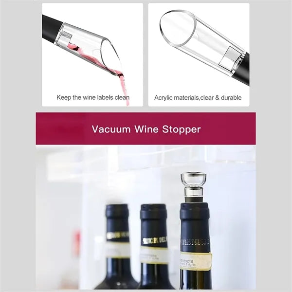Premium Wine Opener Kit with Vacuum Stopper Aerator