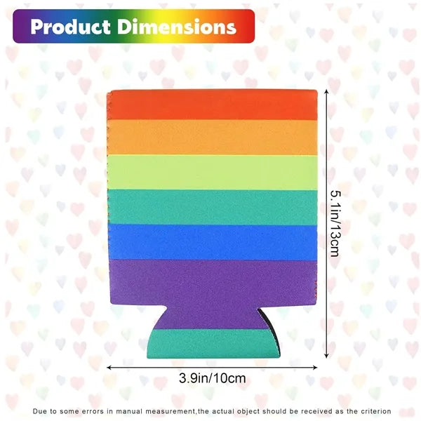 LGBTQ+ Rainbow Can Cooler Sleeves