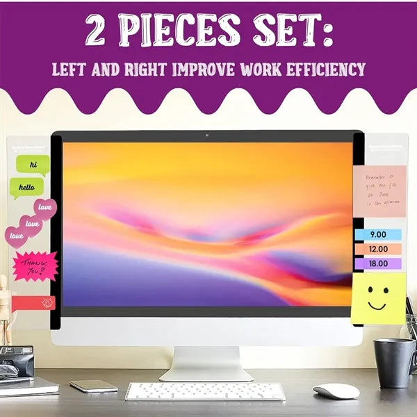 2pcs Computer Monitor Memo Board