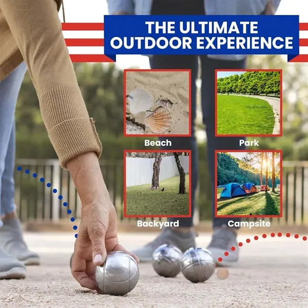 Lawn outdoor games 6 pcs bocce ball set with carrying bag