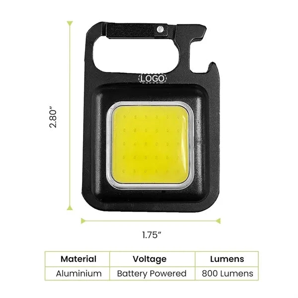 5W 2.4" Aluminum LED Flashlight Key Chain w/ Magnet