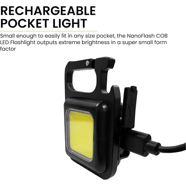 5W 2.4" Aluminum LED Flashlight Key Chain w/ Magnet