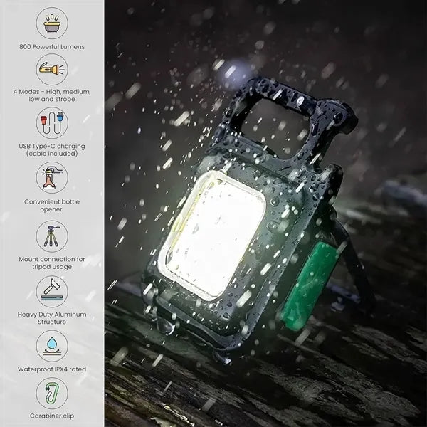 5W 2.4" Aluminum LED Flashlight Key Chain w/ Magnet