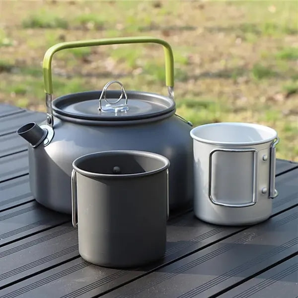 10 oz Aluminium Alloy Camping Coffee Mug with Foldable Handl