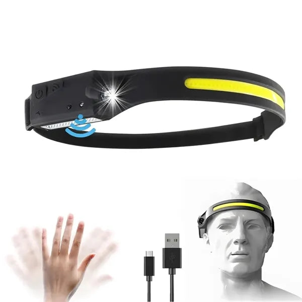Rechargeable USB-C Tactical Headlight with Motion Sensor