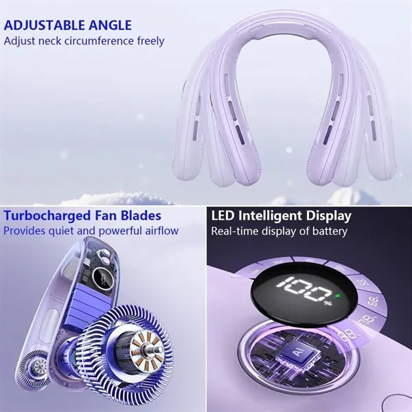 Luxurious Portable Bladeless Neck Fan Semiconductor Cooling