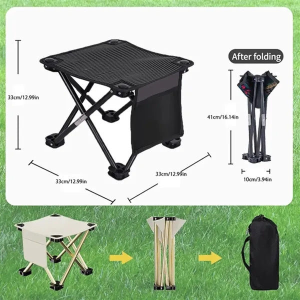 Portable Folding Camping Stool With Carry Bag