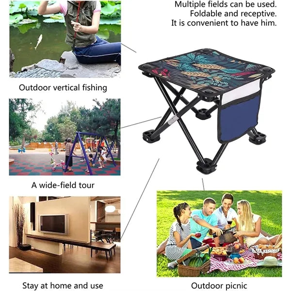Portable Folding Camping Stool With Carry Bag