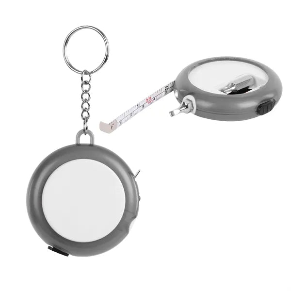 4 In 1 Pocket Tape Measure Keychain Screwdriver Tool W/Light
