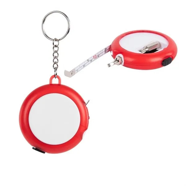 4 In 1 Pocket Tape Measure Keychain Screwdriver Tool W/Light