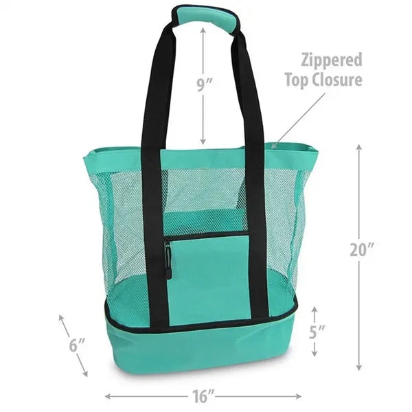 Mesh Beach Cooler Tote Bag