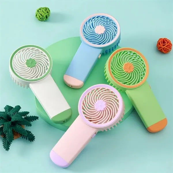 6" Plastic Portable Hand-held Fan Driven by 2 Pcs AA Battery