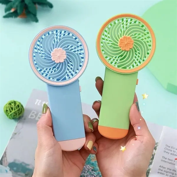 6" Plastic Portable Hand-held Fan Driven by 2 Pcs AA Battery