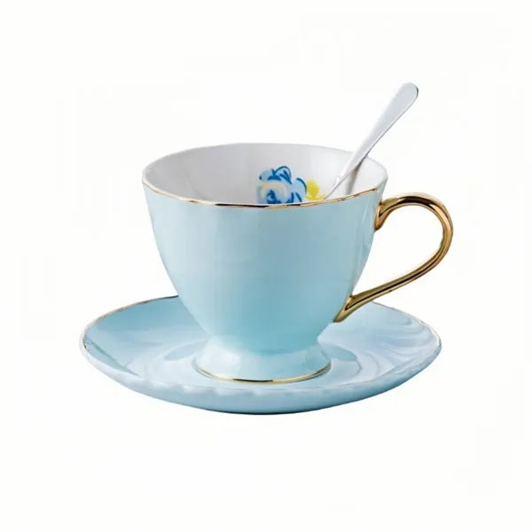 2.7 Oz. Coffee Cup Set w/ Saucer and Spoon