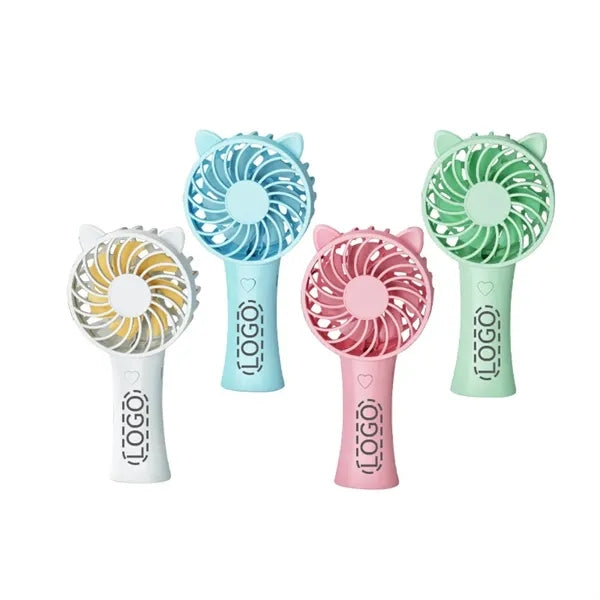 6.5" Portable Plastic Hand-held Fan w/ USB Battery
