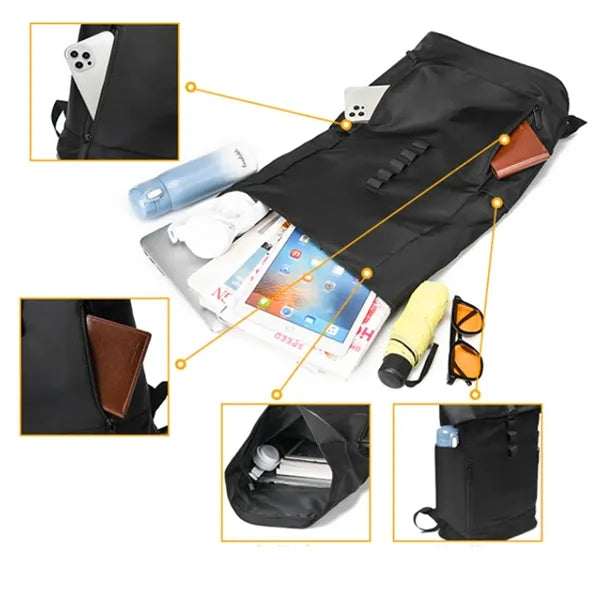 Waterproof Laptop Rolltop Backpack for Men and Women