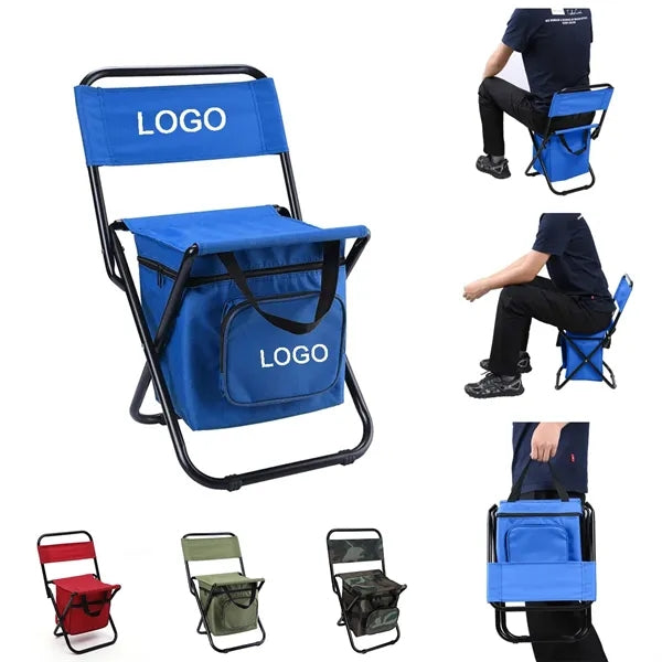 Foldable Fishing Chair with Cooler Bag