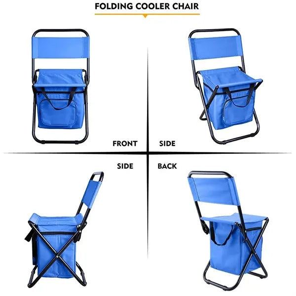 Foldable Fishing Chair with Cooler Bag