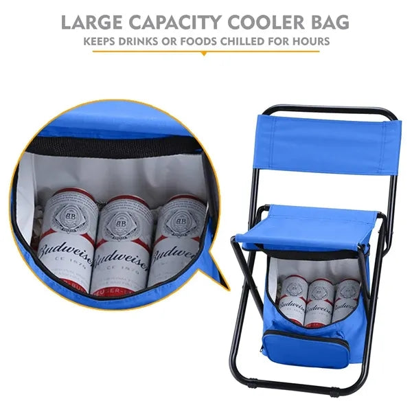 Foldable Fishing Chair with Cooler Bag
