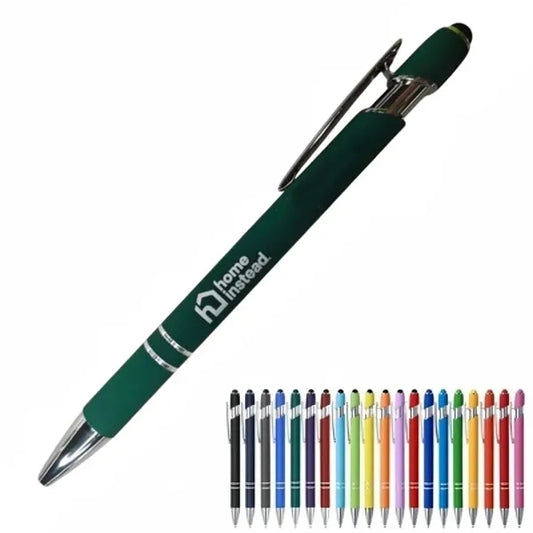 Aluminum Black Ink Stylus Ballpoint Pen